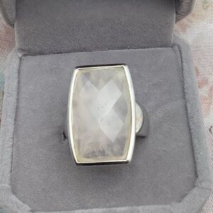 Elle .925 Silver Quartz Ring size 7